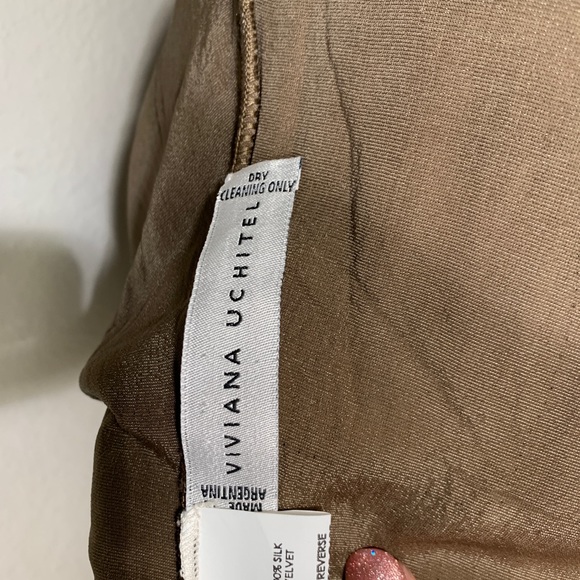 Viviana Uchitel Cubist Silk Velvet Zip Up Dress - Picture 7 of 8